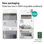 Winsor & Newton Set de 12 crayons Graphite