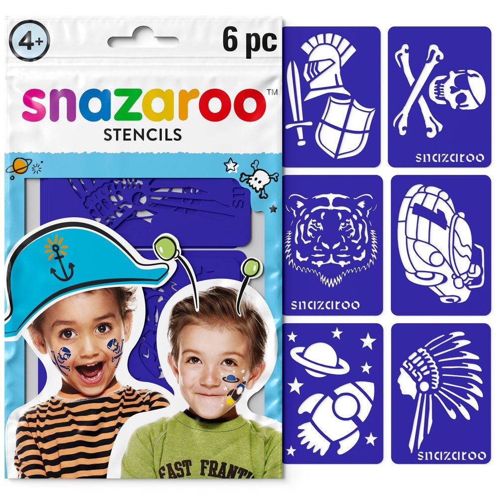 Snazaroo Pochoirs Modele Garcons - Universel