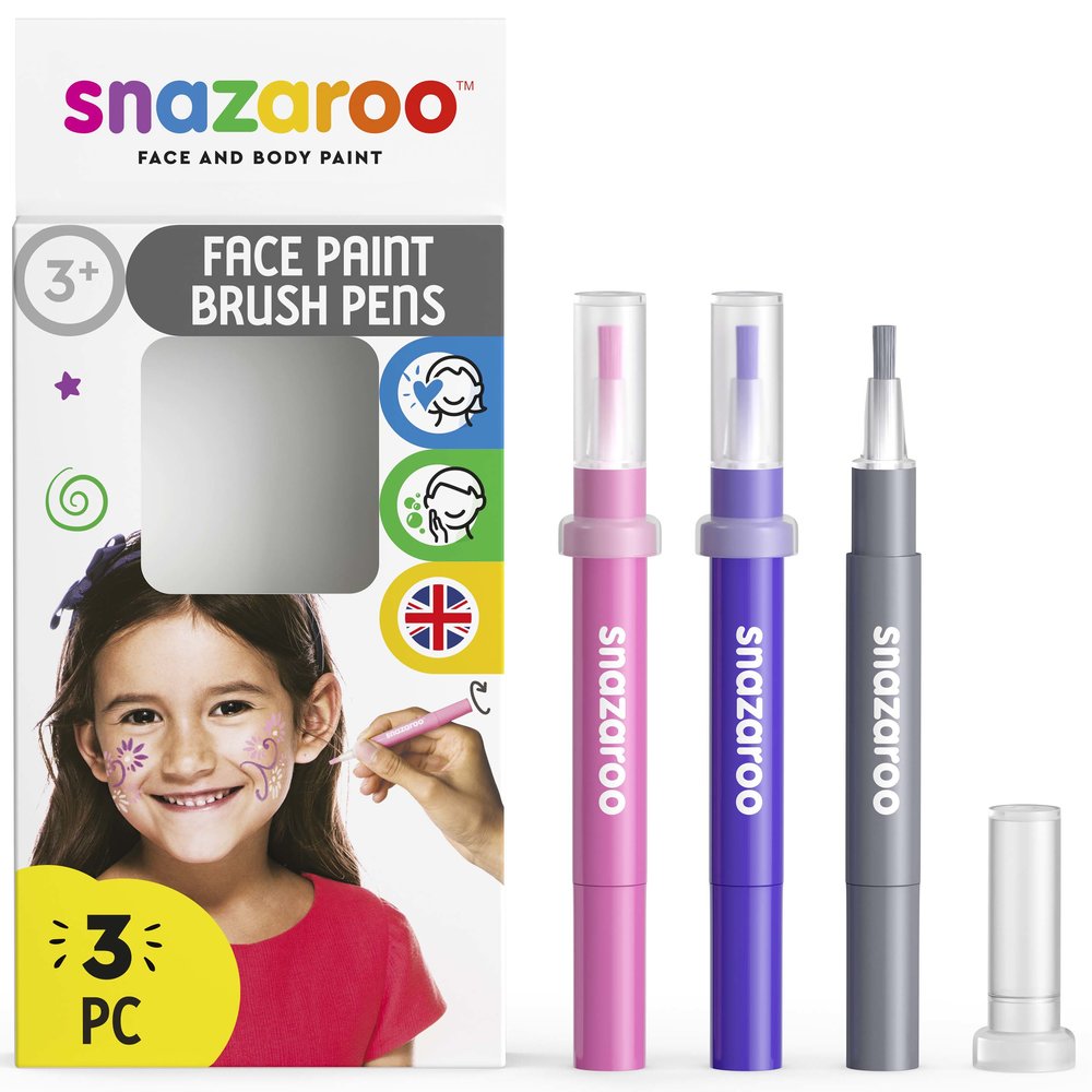 Snazaroo Stylos Pinceaux x3 Fantaisie Set - ROW