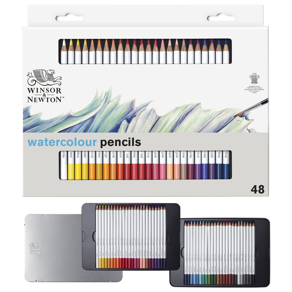 Winsor & Newton Precision Aquarelle Crayon x48 Set