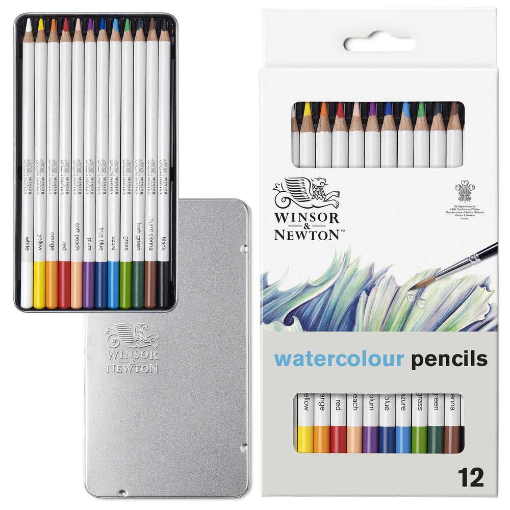 Winsor & Newton Precision Watercolour Pencil x12 Tin Set