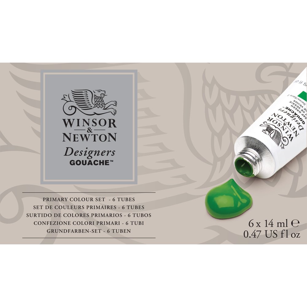 Winsor & Newton Gouache Designer Set 6x14ml Couleurs Primaires