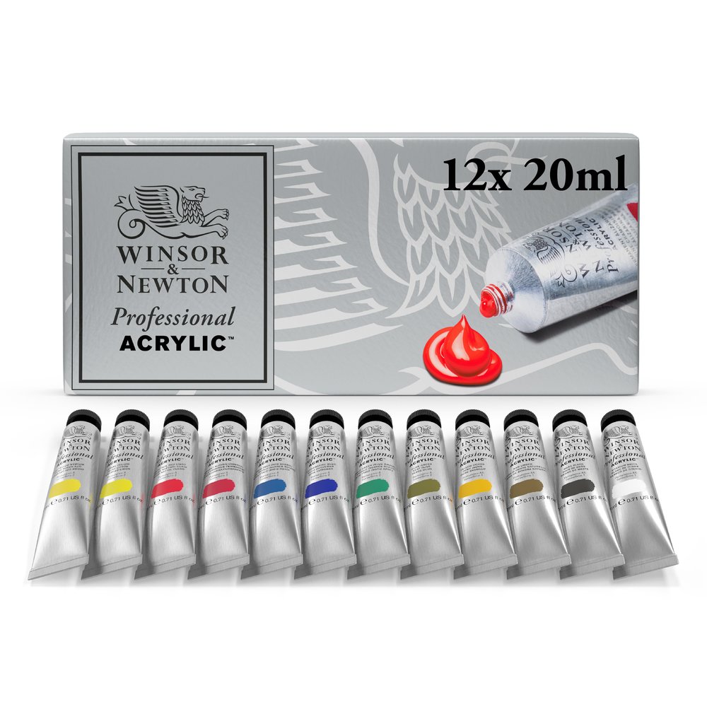 Winsor & Newton Acrylique Professionnelle Assortiment 12x20ml