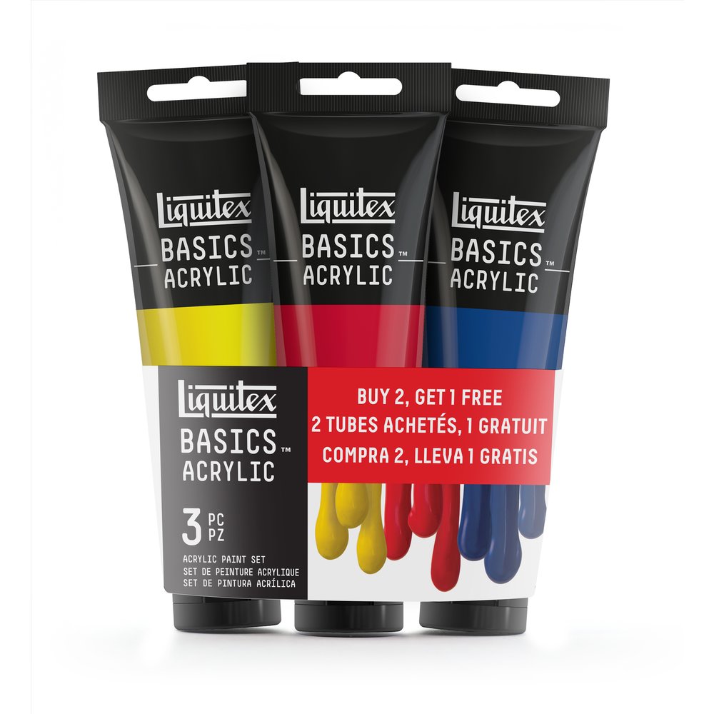 Liquitex Acrylique Basics Set 3x118ml Couleur Primaire