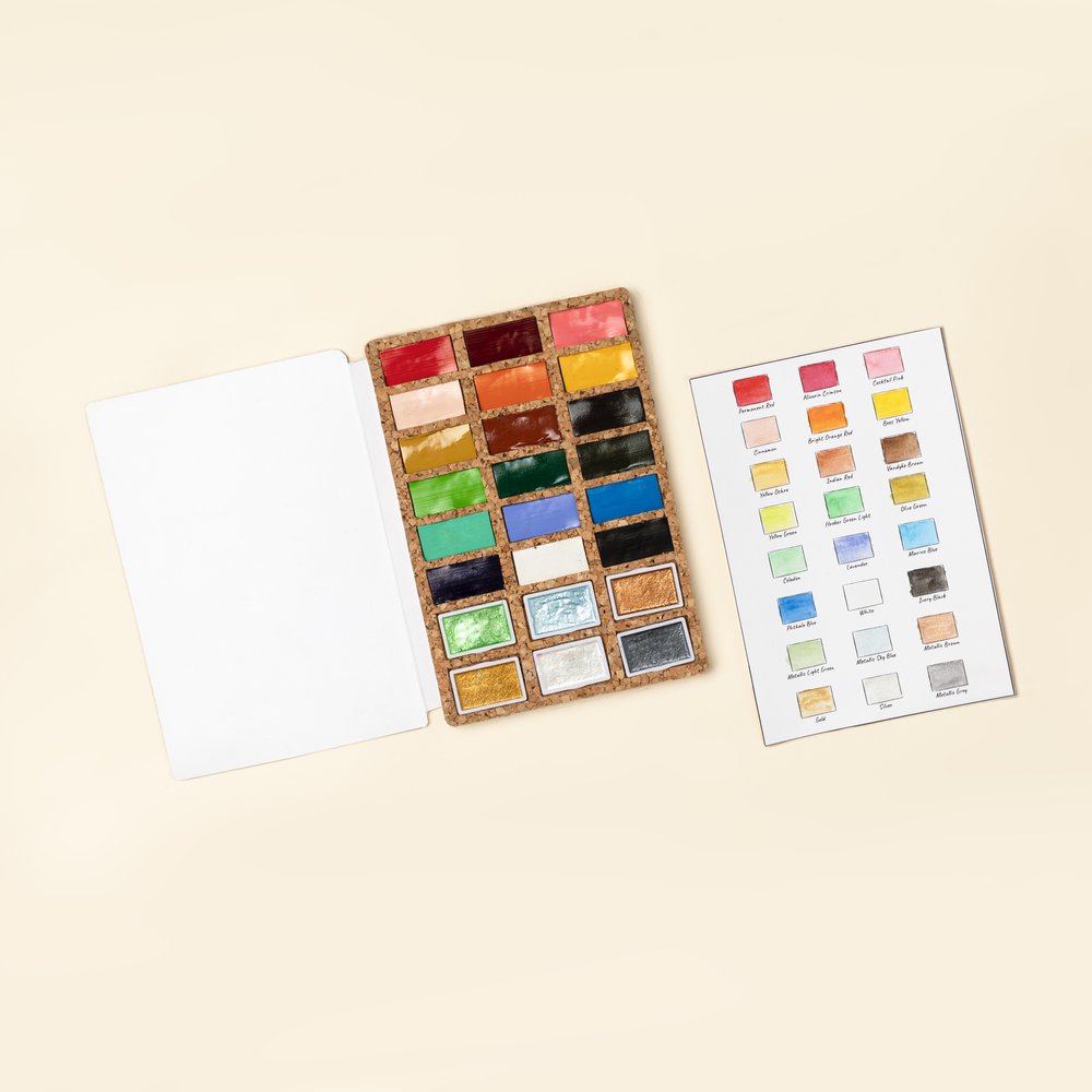 Viviva Watercolour Pan Set - 24 deluxe colours