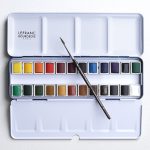 Lefranc Bourgeois Assortiment d’Aquarelle Fine 24 1/2 Godets