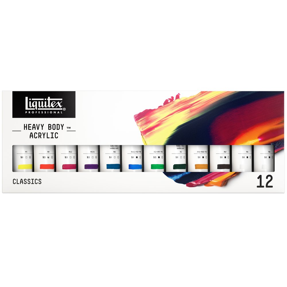 Liquitex Professional Heavy Body Set 12x59ml Couleurs Classiques