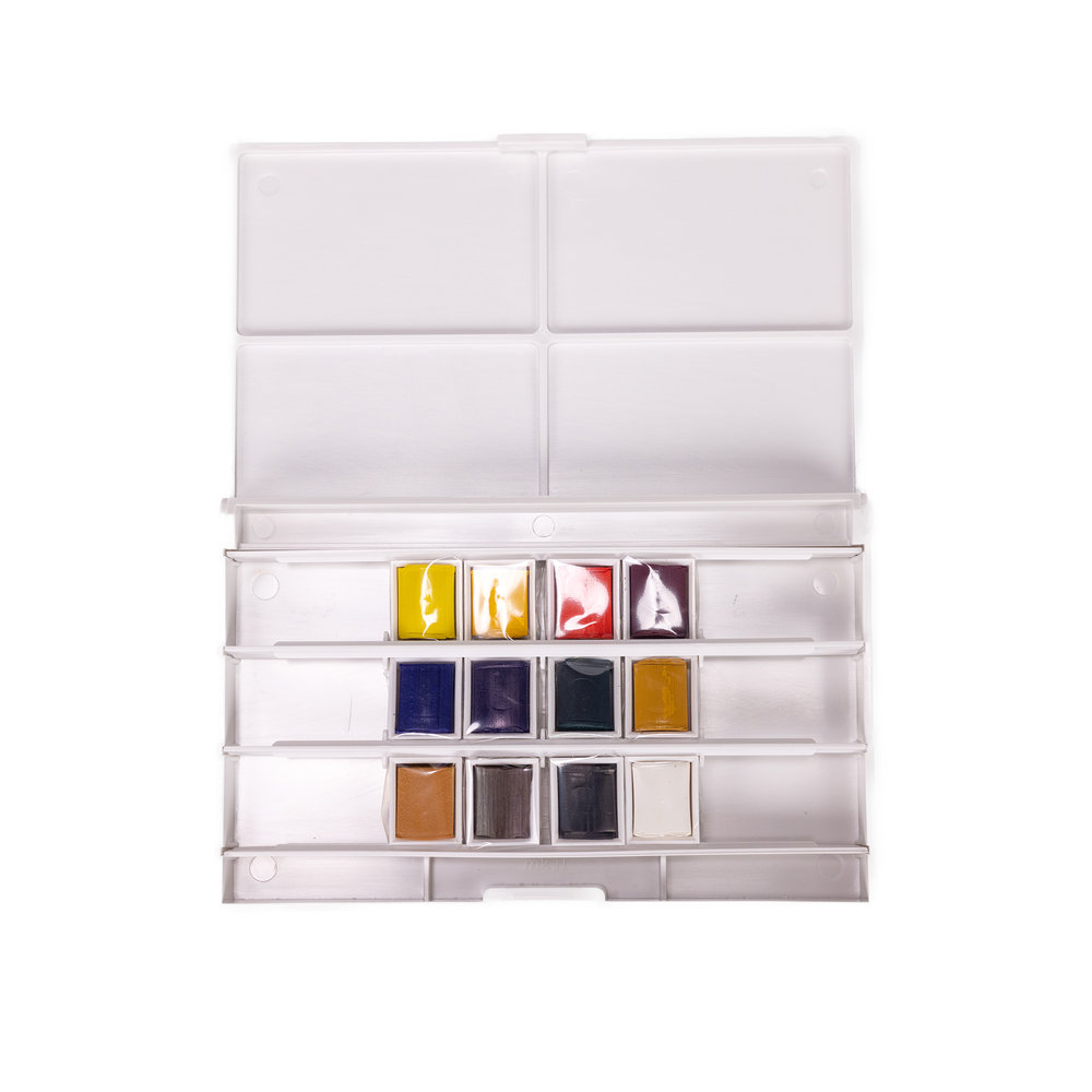 Lefranc Bourgeois Set d'Aquarelle Fine 12 Demi Godets