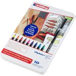 edding 1300 Feutre de coloriage moyen boîte métallique de 10 assorti