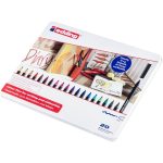 edding 1300 Feutre de coloriage moyen boîte métallique de 20 assorti