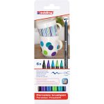 edding 4200 Feutre pointe pinceau pour porcelaine étui de 6 assorti, froid