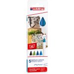 edding 4600 Feutre pour textiles étui de 5 assorti, froid