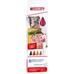 edding 4600 Feutre pour textiles étui de 5 assorti, chaud