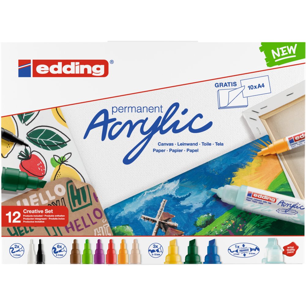 edding Kit créatif peinture acrylique base