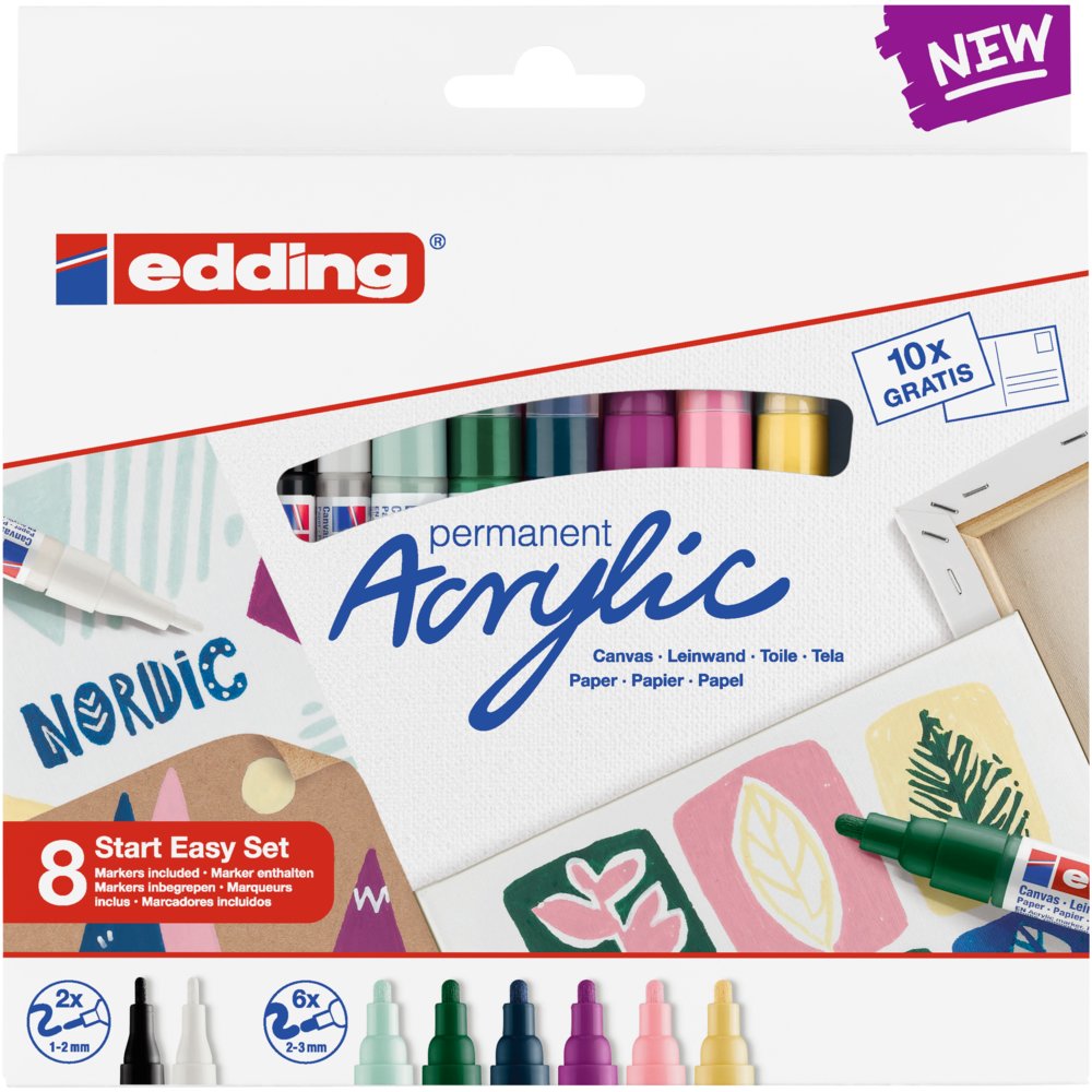 edding Kit début facile acrylique nordique