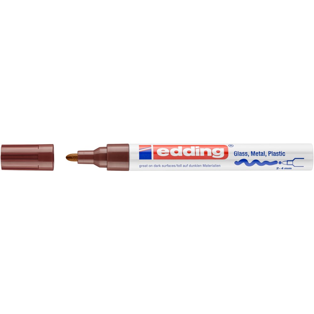 edding 750 Marqueur peinture brillante marron