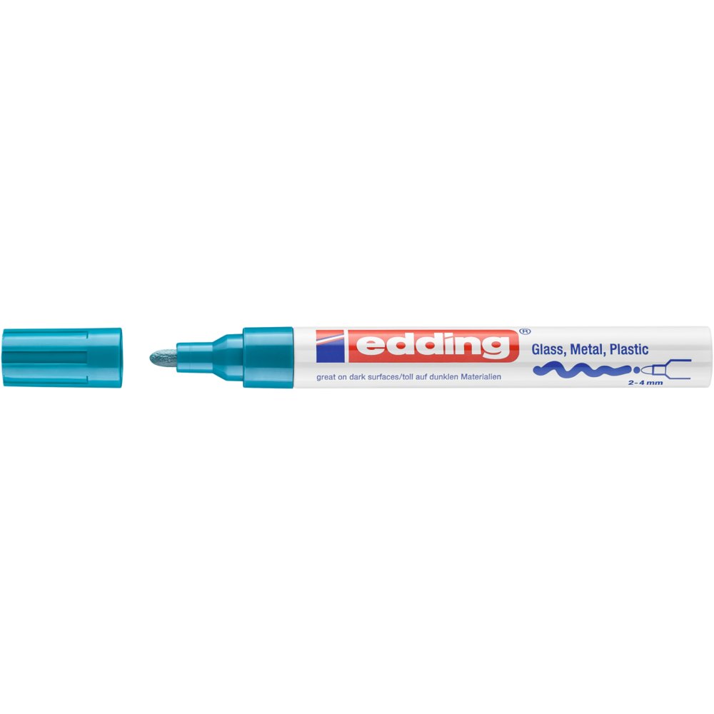 edding 750 Marqueur peinture brillante bleu clair