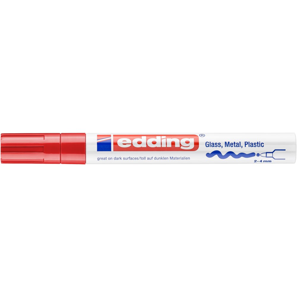 edding 750 Marqueur peinture brillante rouge