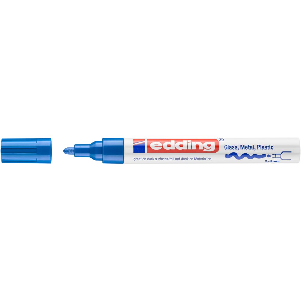 edding 750 Marqueur peinture brillante bleu