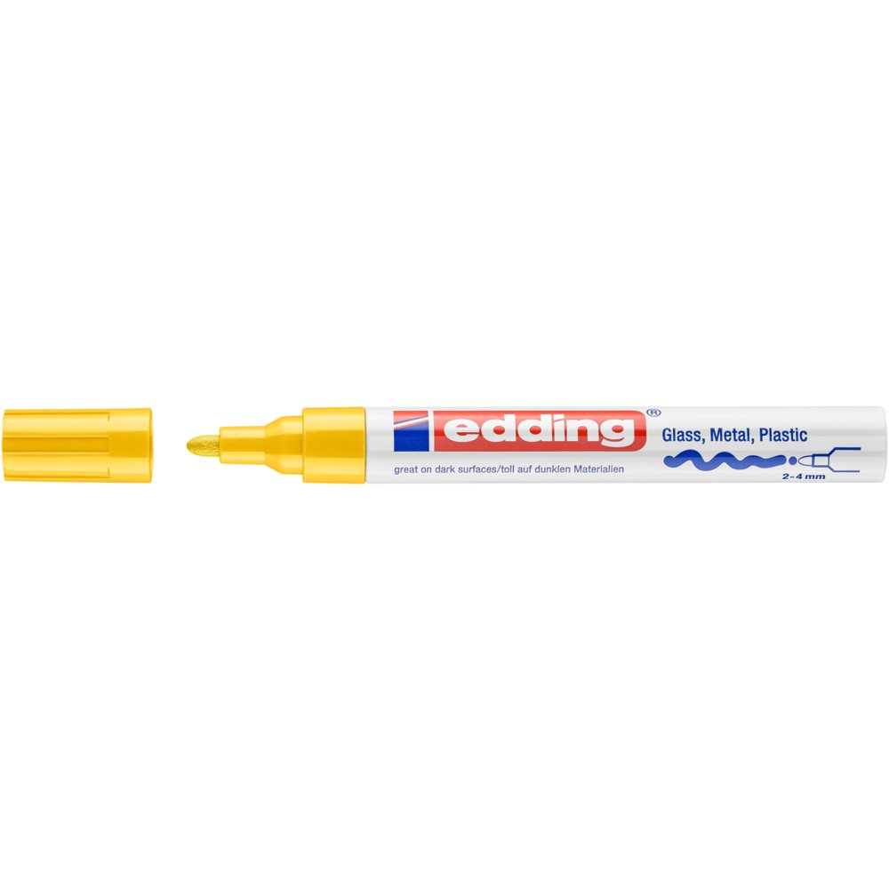 edding 750 Marqueur peinture brillante jaune