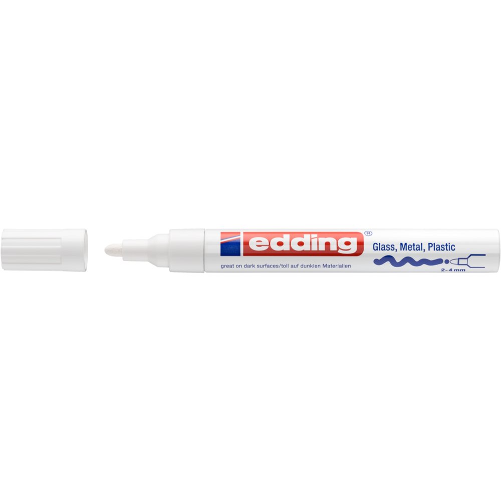 edding 750 Marqueur peinture brillante blanc