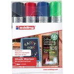 edding 4090 - Pochette 4 couleurs (noir, rouge, bleu, vert clair)