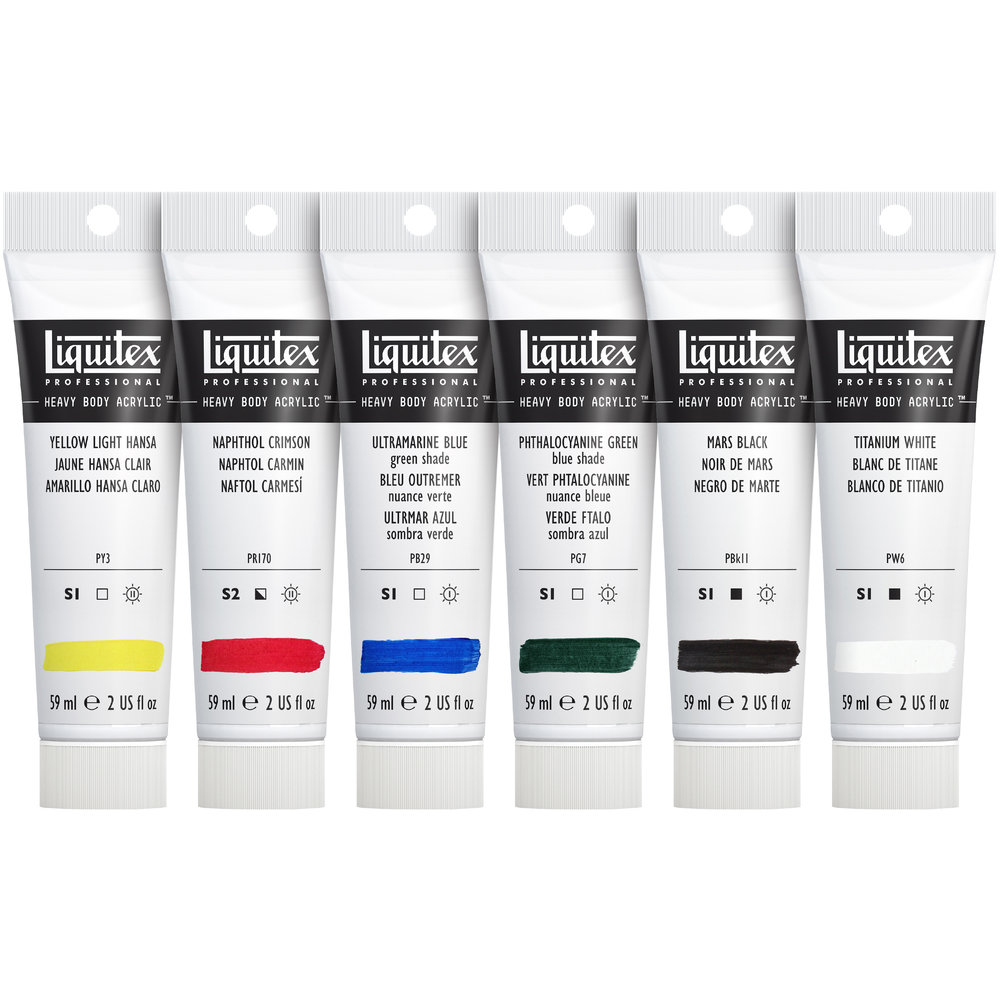 Liquitex Professional Heavy Body Set 6x59ml Couleurs Classiques