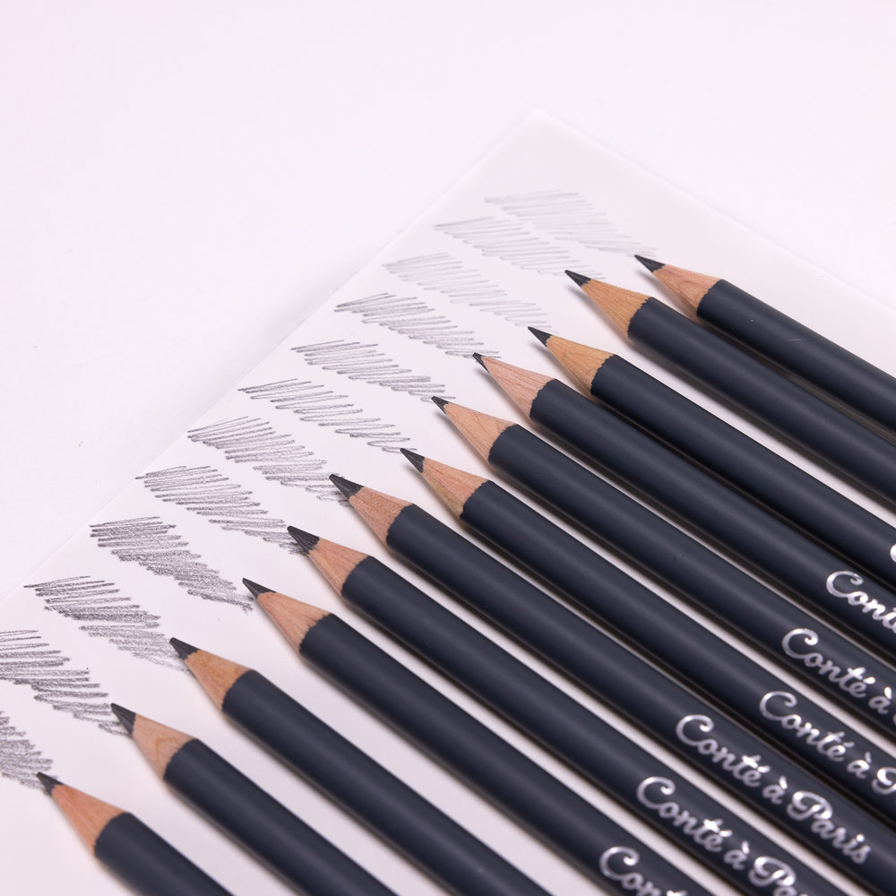 Conté à Paris Crayon Graphite Boite Metal Dessin x12