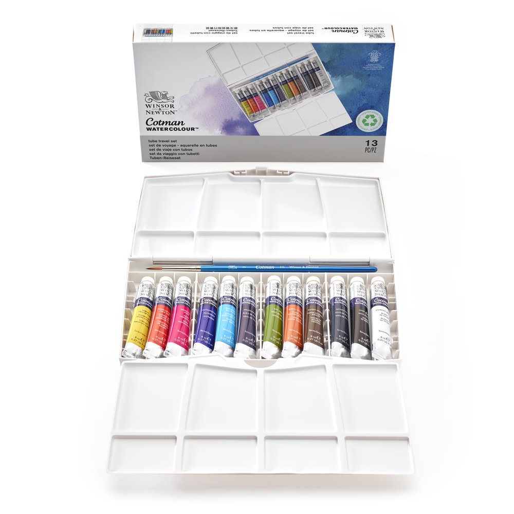 Winsor & Newton Aquarelle Aquarelle Cotman Set Painting Plus - 12 tubes de 8 ml