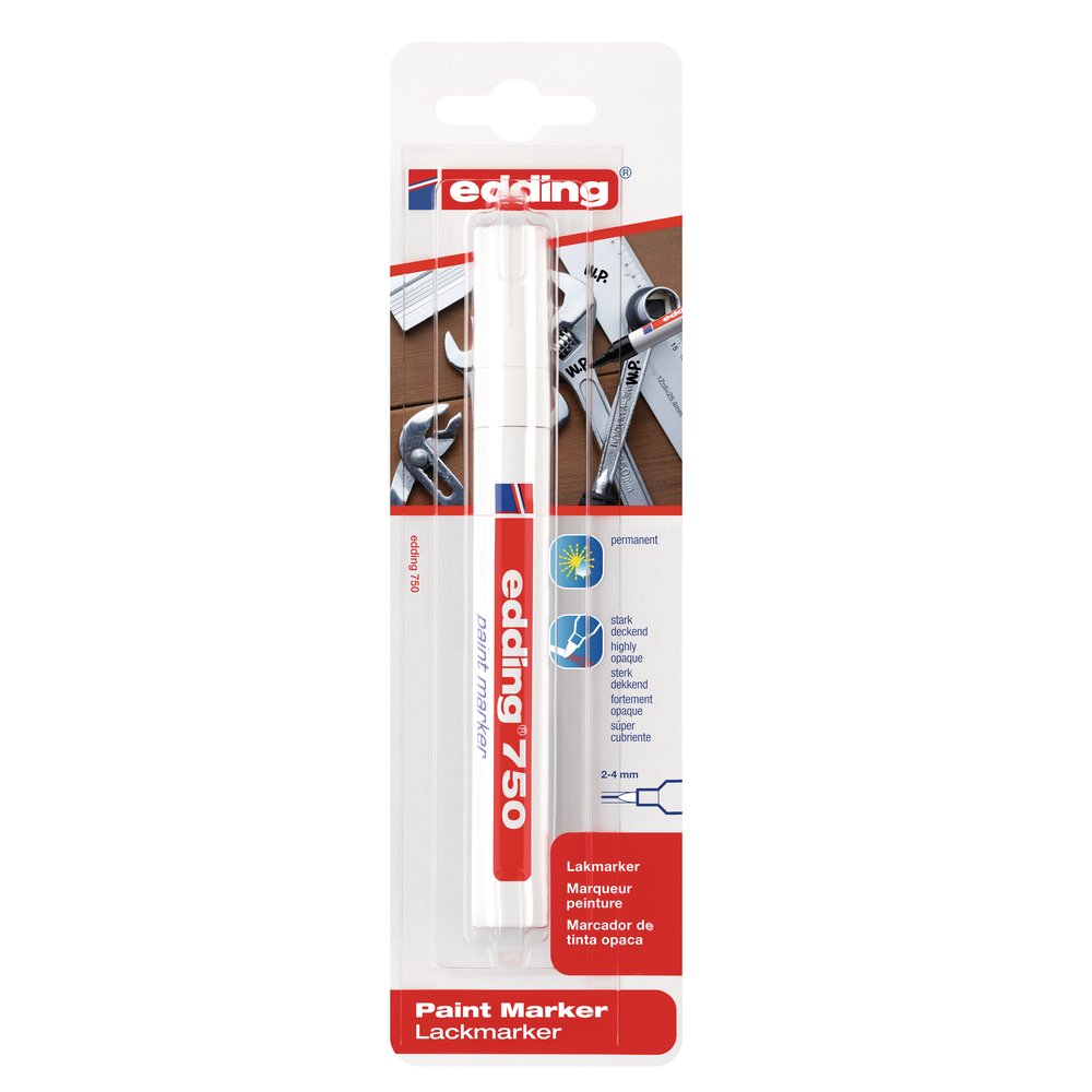 edding 750 Marqueur peinture brillante blanc