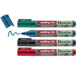 Edding 28 - Boite 4 Couleurs - Noir, Rouge, Bleu Et Vert