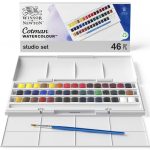 Winsor & Newton Aquarelle Cotman Boite Studio 45x1/2 Godets