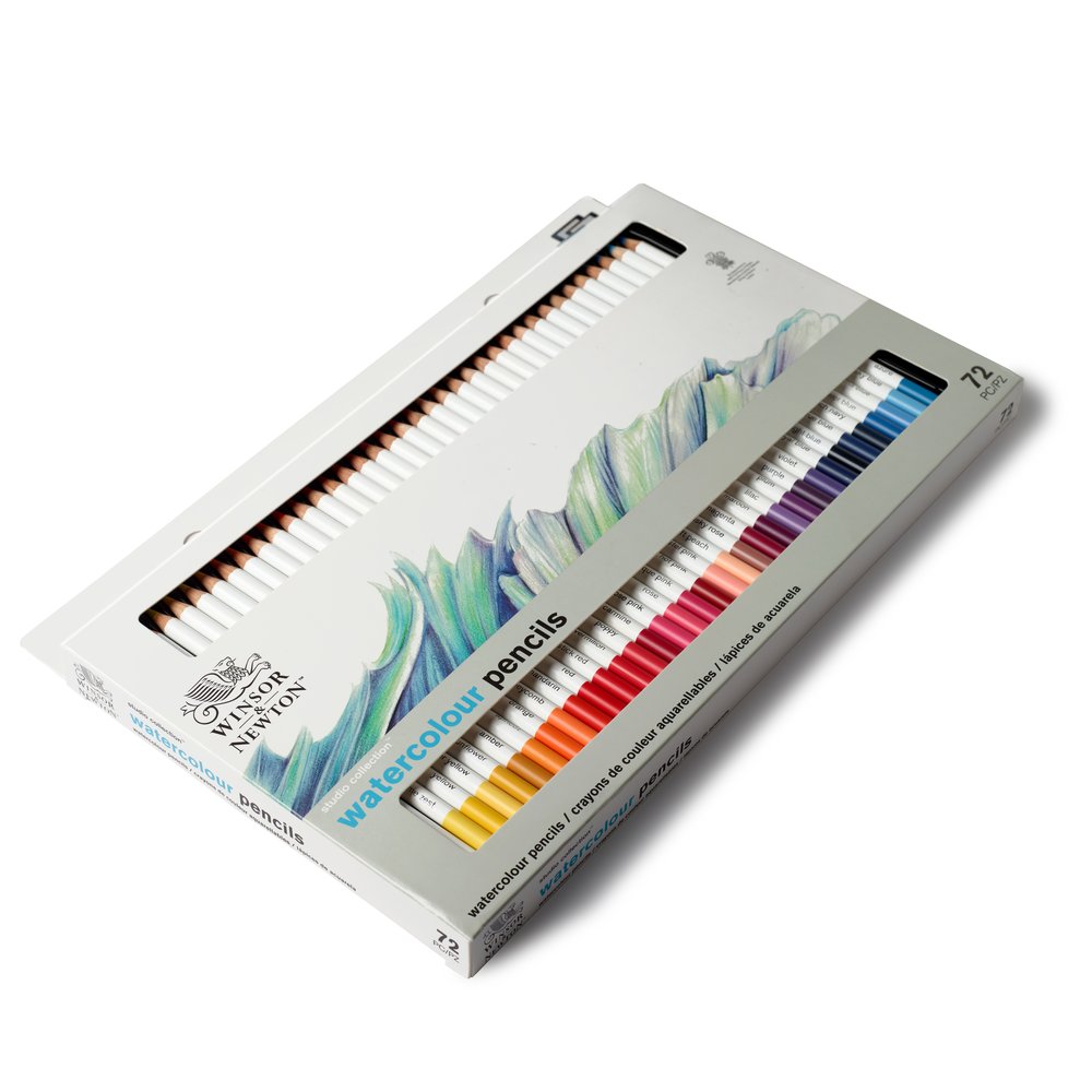 Winsor & Newton Studio Collection Boite Metal Crayons De Couleur Aquarellables x72