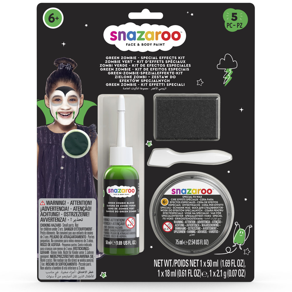 Snazaroo Special FX Vert Zombie Gel Kit