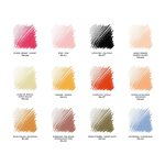 Conté à Paris Boite Plastique x12 Carrés Couleur Portrait Crochet
