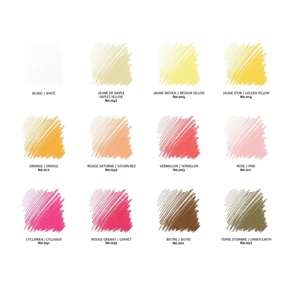 Conté à Paris Boite Plastique 24 Carrés Couleur Assortis
