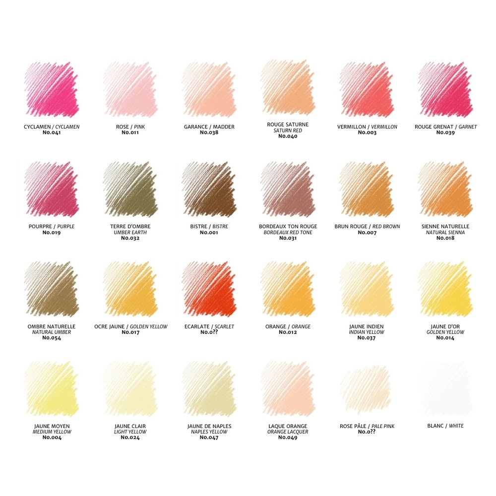Conté à Paris Boite Plastique 48 Carrés Couleur Assortis