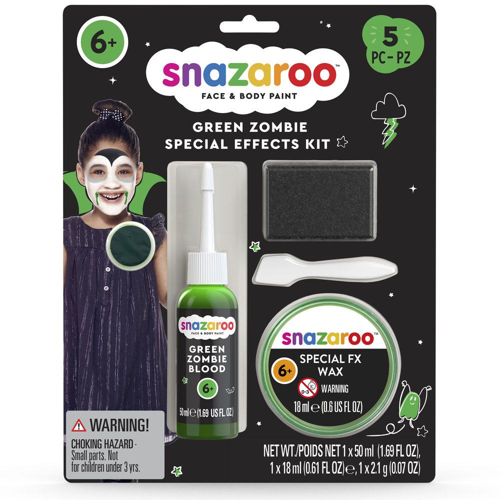 Snazaroo Special FX Vert Zombie Gel Kit