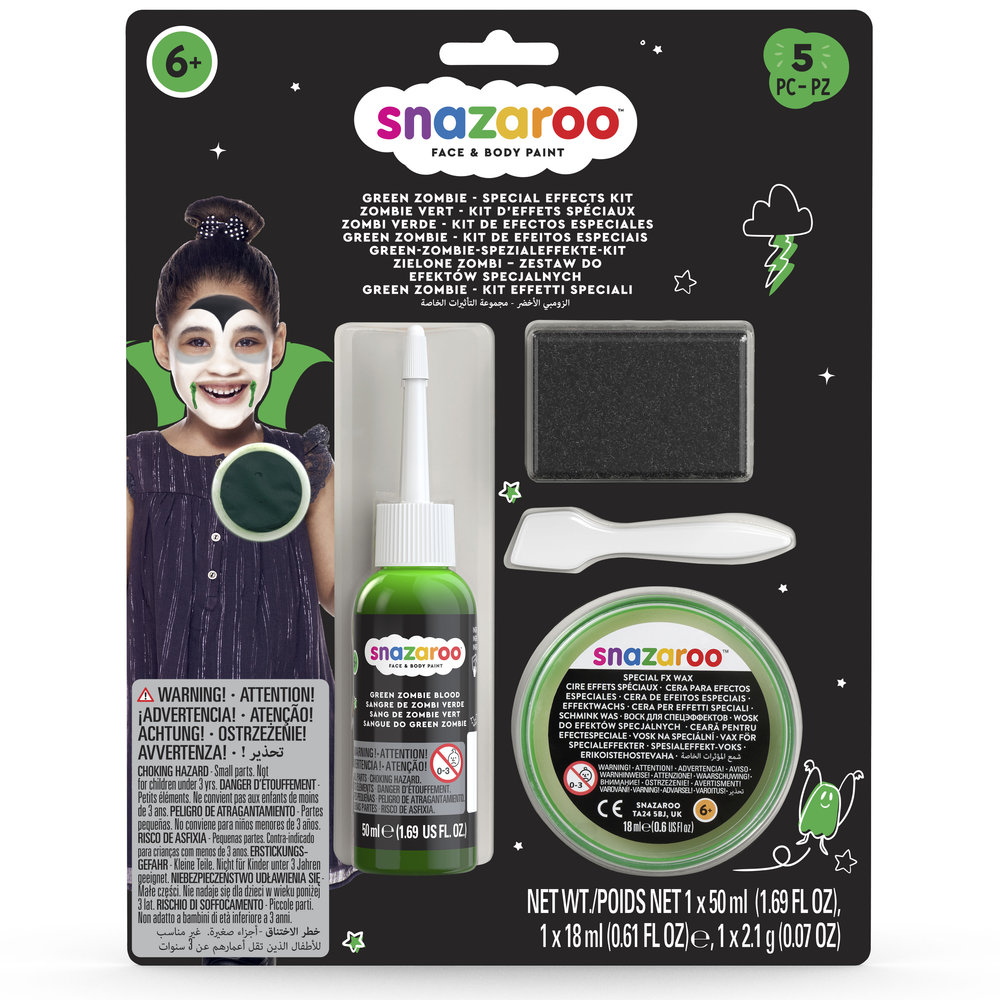 Snazaroo Special FX Vert Zombie Gel Kit