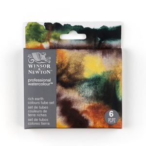 Winsor & Newton Professional Watercolour 6x5ml Tubes Set Terres Riches Row