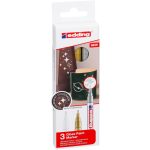 Edding 751 Marq Peint Brill Set x3 Assortment Metalliques Pointe Fine