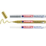 Edding 751 Marq Peint Brill Set x3 Assortment Metalliques Pointe Fine