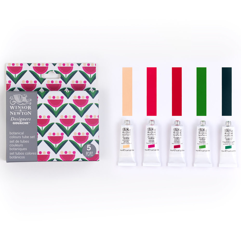 Winsor & Newton Designers Gouache Set 5x14 ml Couleurs Botaniques