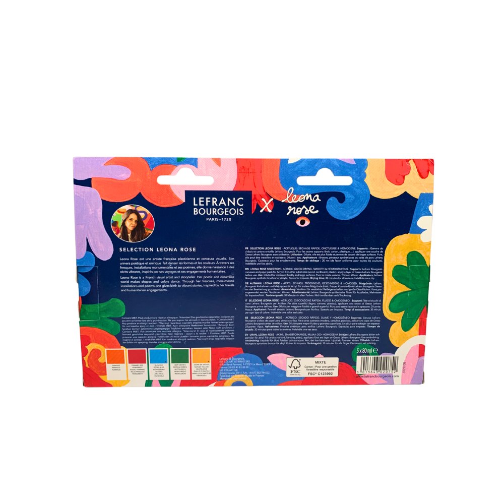 Lefranc Bourgeois Acrylique Fine Set Leona Rose 5x80ml