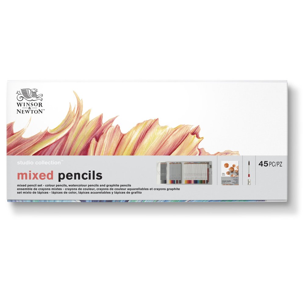 Winsor & Newton Studio Collection Coffret De Crayons Technique Mixte 45 Pces