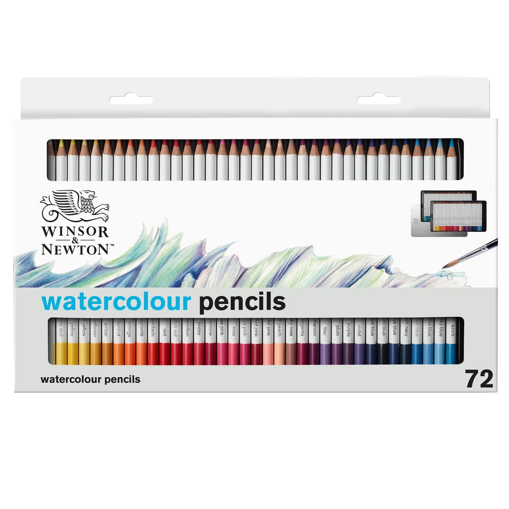 Winsor & Newton Studio Collection Boite Metal Crayons De Couleur Aquarellables x72