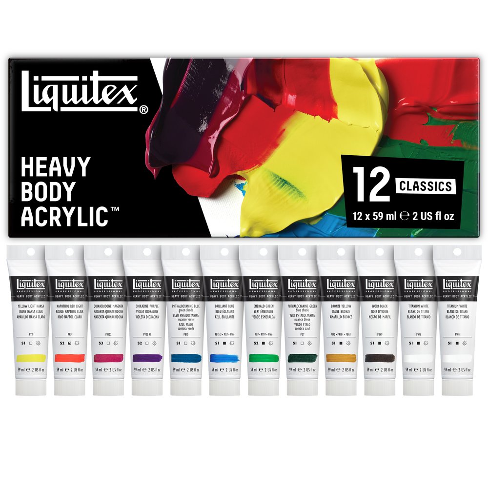 Liquitex Professional Heavy Body Set 12x59ml Couleurs Classiques