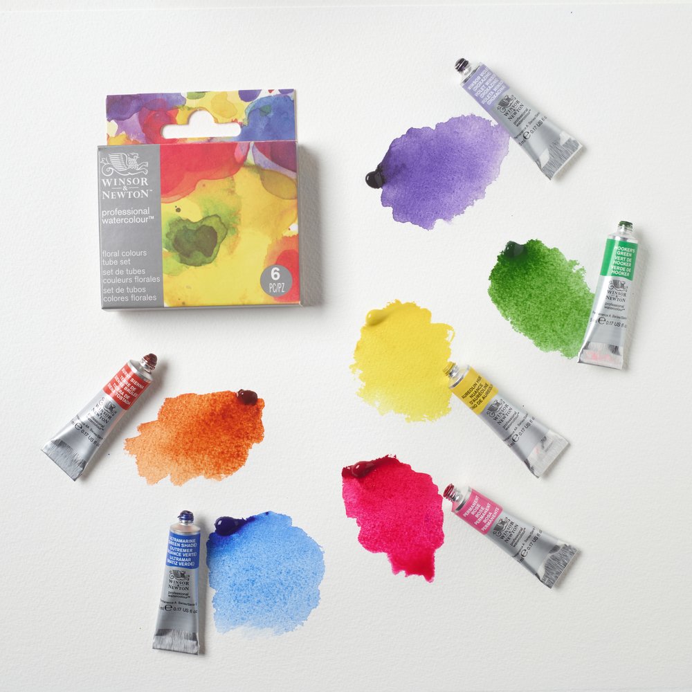 Winsor & Newton Professional Watercolour Set 6x5ml Couleurs Florales