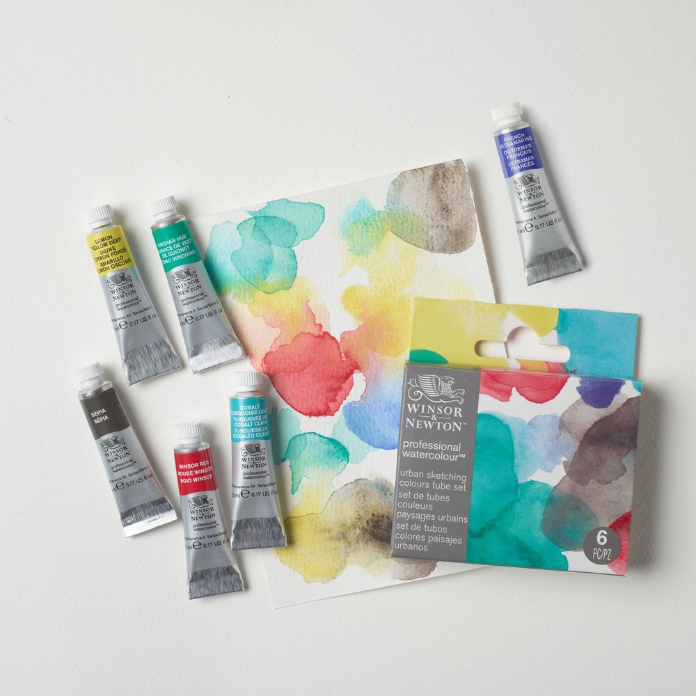 Winsor & Newton Professional Watercolour Set 6x5ml Couleurs Paysages Urbains