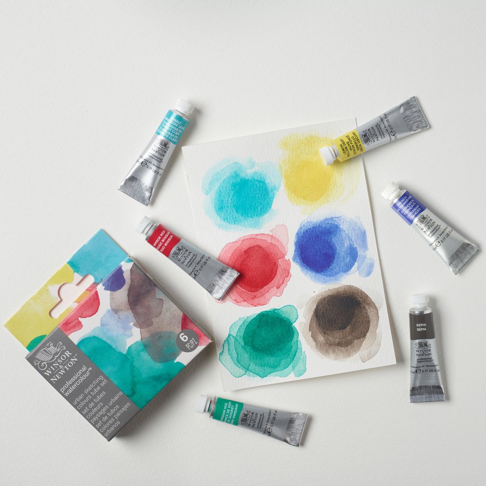 Winsor & Newton Professional Watercolour Set 6x5ml Couleurs Paysages Urbains